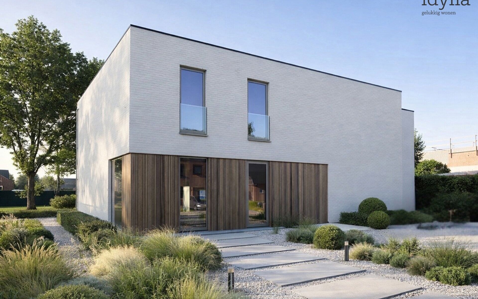 Voor degenen die een voorkeur hebben voor een hedendaags exterieur, biedt lot 8 in Hof ter Laak de perfecte samensmelting van architecturale stijlen uit het verleden en het heden. Met een royaal perceel van 4 are en een bruto bewoonbare oppervlakte van 14