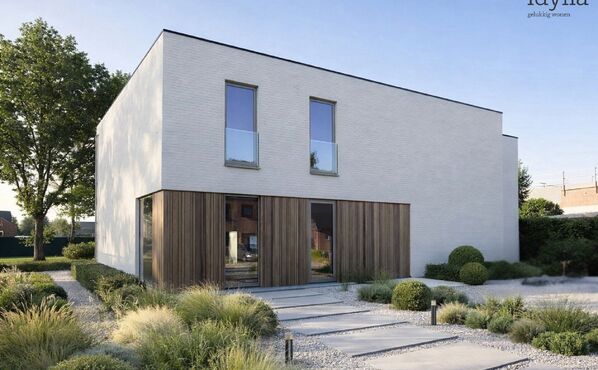 Voor degenen die een voorkeur hebben voor een hedendaags exterieur, biedt lot 8 in Hof ter Laak de perfecte samensmelting van architecturale stijlen uit het verleden en het heden. Met een royaal perceel van 4 are en een bruto bewoonbare oppervlakte van 14
